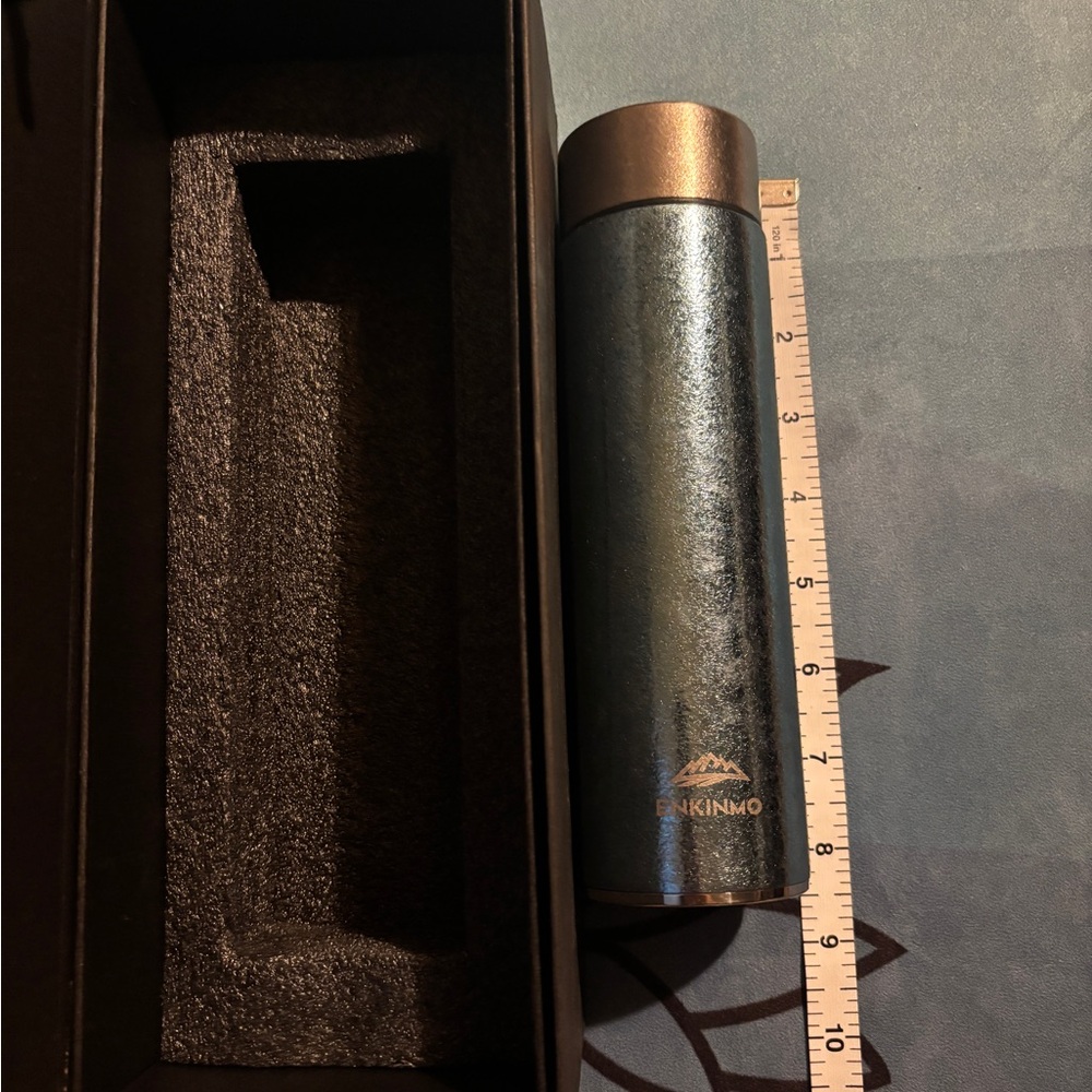 Blue and silver titanium Water Bottle